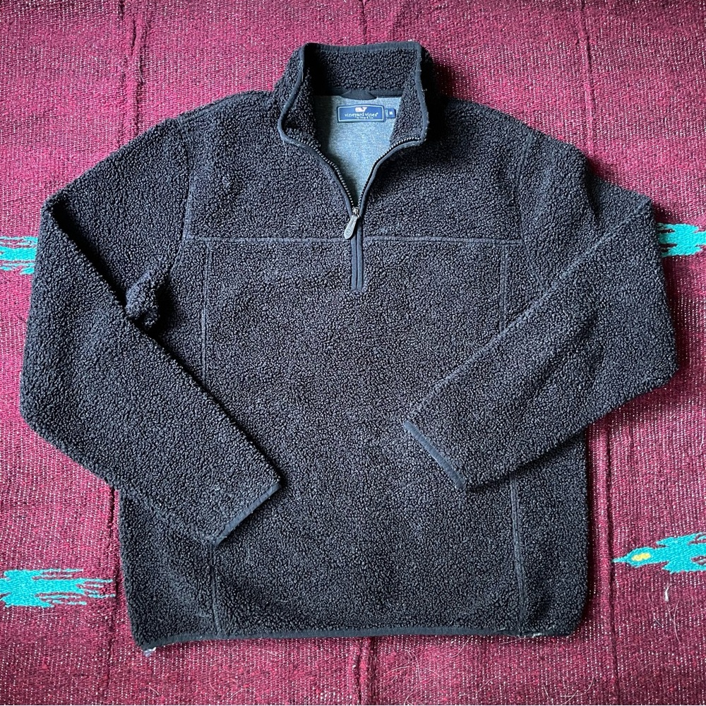 Vineyard Vines Fleece Black Quarter-Zip